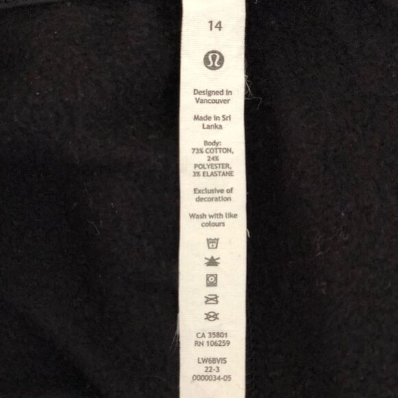 Lululemon Loungeful High-Rise Cropped Jogger Black Size 14 - Picture 7 of 11